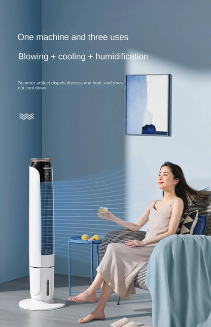 220V Portable Air Conditioning Fan with No Blades, Longhorn Cooler for Home, Office and Bedroom C