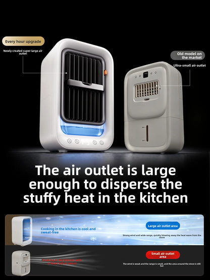 Powerful No Punch Wall Hanging Ice Mist Fan Mini Kitchen Cooling Air Conditioner Ceiling Mount Cooler Fan