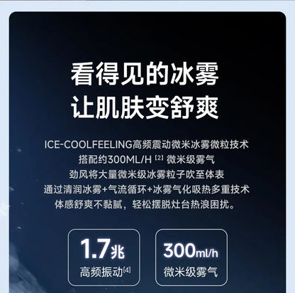 Mist Cooling Fan Portable Evaporative Air Cooler Quiet Desktop & Floor Dual Use Mini Air Conditioner Fan for Kitchen Home