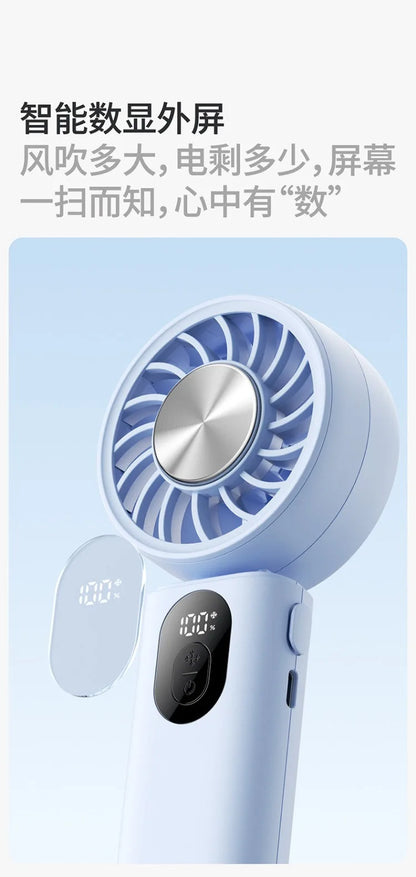 3-in-1 Foldable Hanging Neck Fan Ice Cooling Handheld Fan Silent Rechargeable Mini Fan